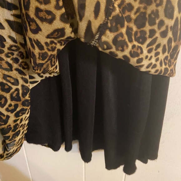 Club L sleeveless black cheetah print womens plus dress 1x scoop neck Black 18 - Picture 6 of 10